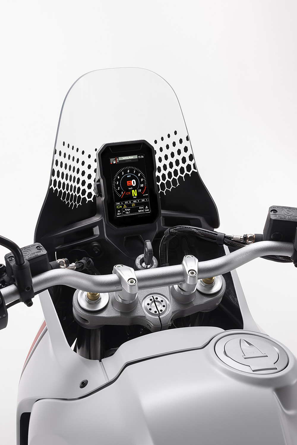 2022 Ducati DesertX Cockpit Vertical Display