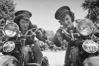 vintage motorcycle pic women on bikes